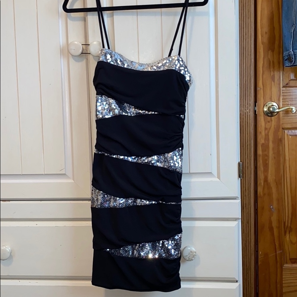 Black and Silver Sparkle Dress